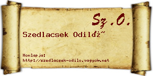 Szedlacsek Odiló névjegykártya